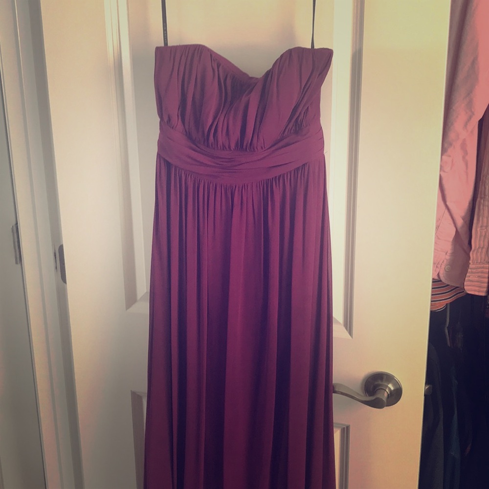 After six berry bridesmaid dress